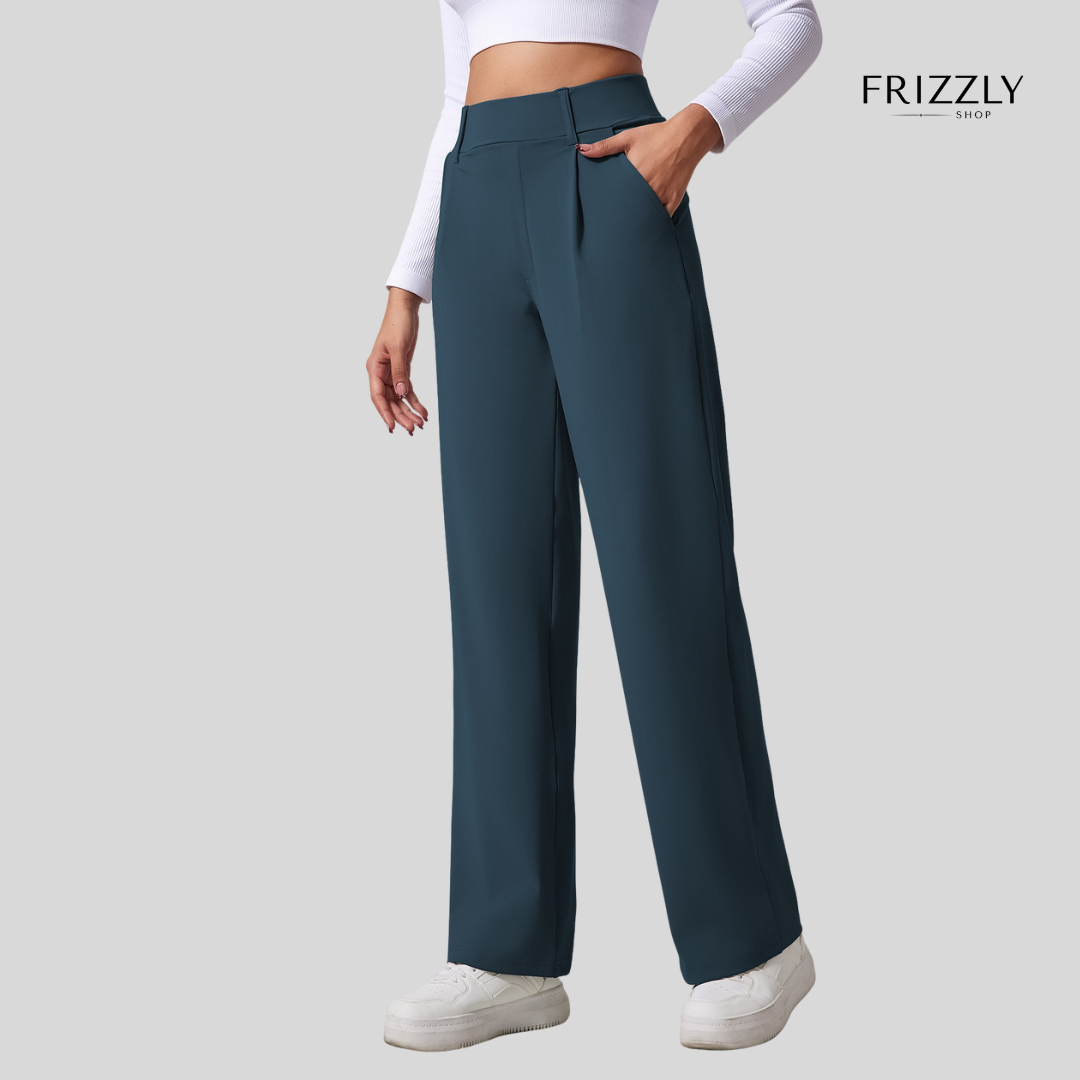 VITTORIA™ - PANTALONI ALTA VITA A GAMBA LARGA, COMODI PER YOGA, SPORT E UFFICIO