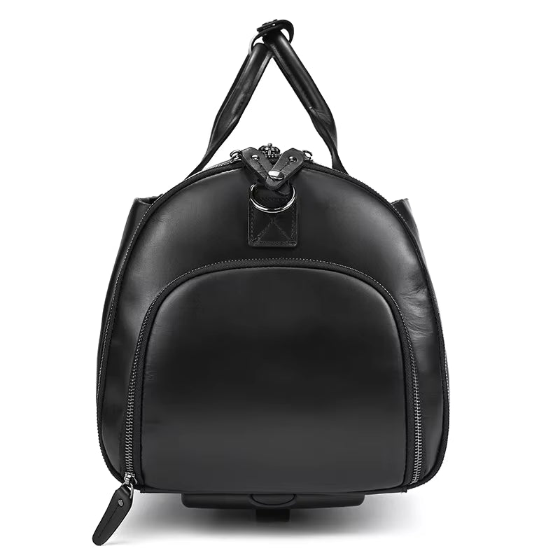 URBANIA™ - Trolley-Reisetasche aus echtem Leder
