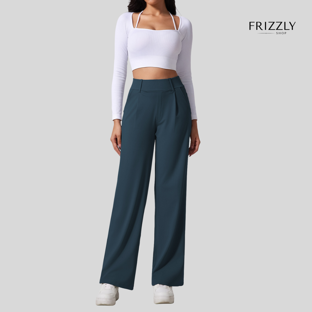 VITTORIA™ - PANTALONI ALTA VITA A GAMBA LARGA, COMODI PER YOGA, SPORT E UFFICIO