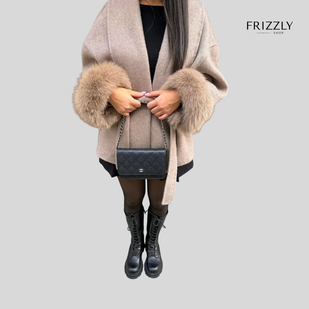 ELISABETTA™ - CAPPOTTO ELEGANTE IN LANA CON POLSINI IN ECO-PELLICCIA