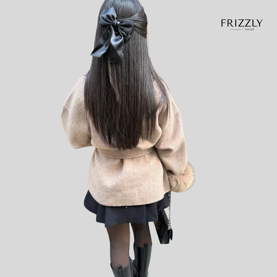 ELISABETTA™ - CAPPOTTO ELEGANTE IN LANA CON POLSINI IN ECO-PELLICCIA