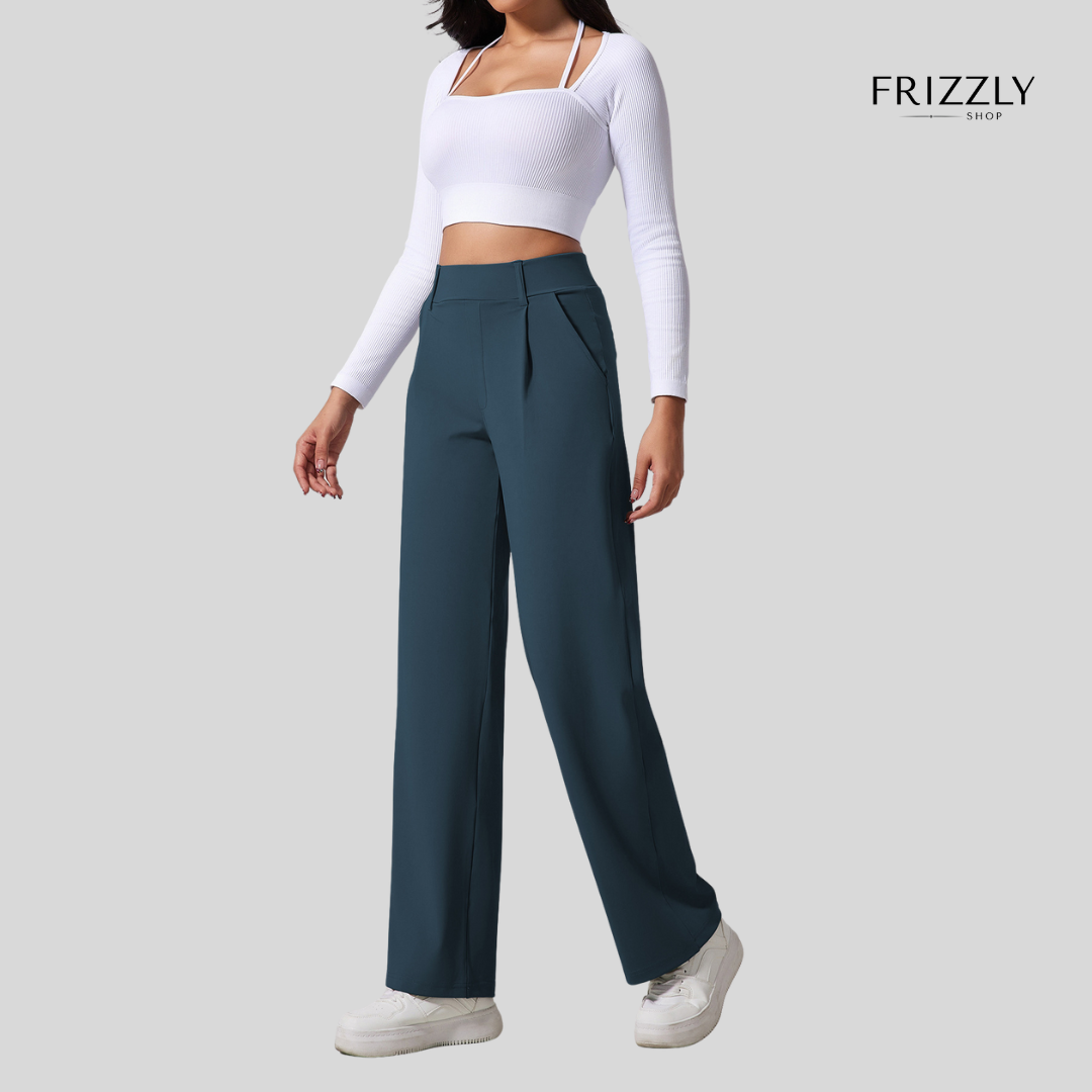 VITTORIA™ - PANTALONI ALTA VITA A GAMBA LARGA, COMODI PER YOGA, SPORT E UFFICIO