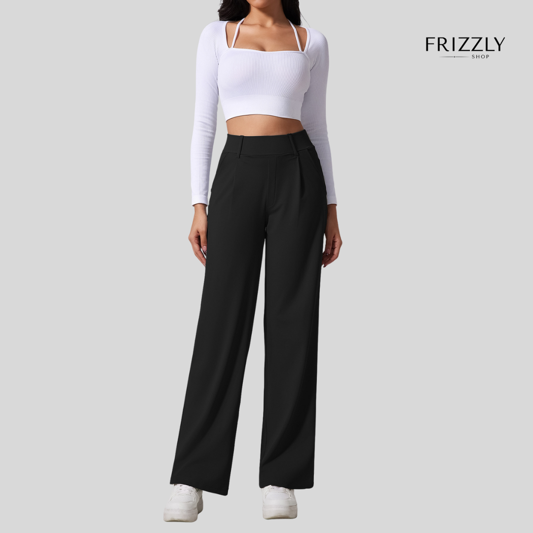 VITTORIA™ - PANTALONI ALTA VITA A GAMBA LARGA, COMODI PER YOGA, SPORT E UFFICIO