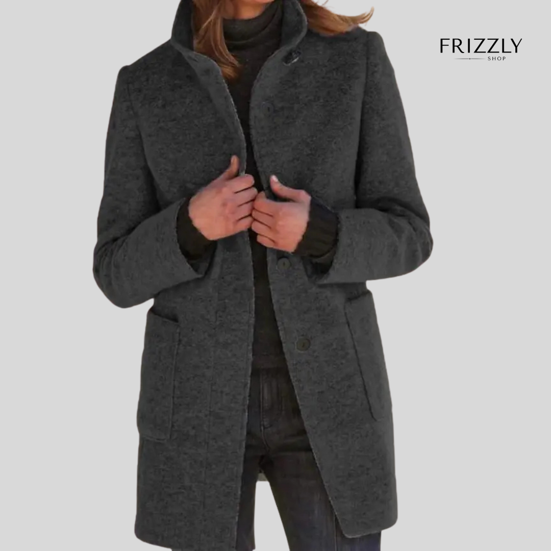 ELMA™ - CAPPOTTO DA DONNA RETRÒ CON BOTTONI E COLLETTO RIALZATO