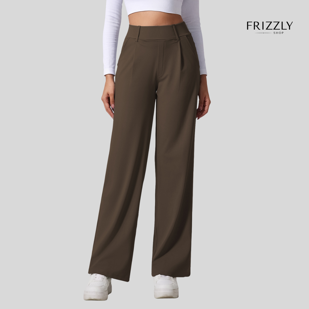 VITTORIA™ - PANTALONI ALTA VITA A GAMBA LARGA, COMODI PER YOGA, SPORT E UFFICIO