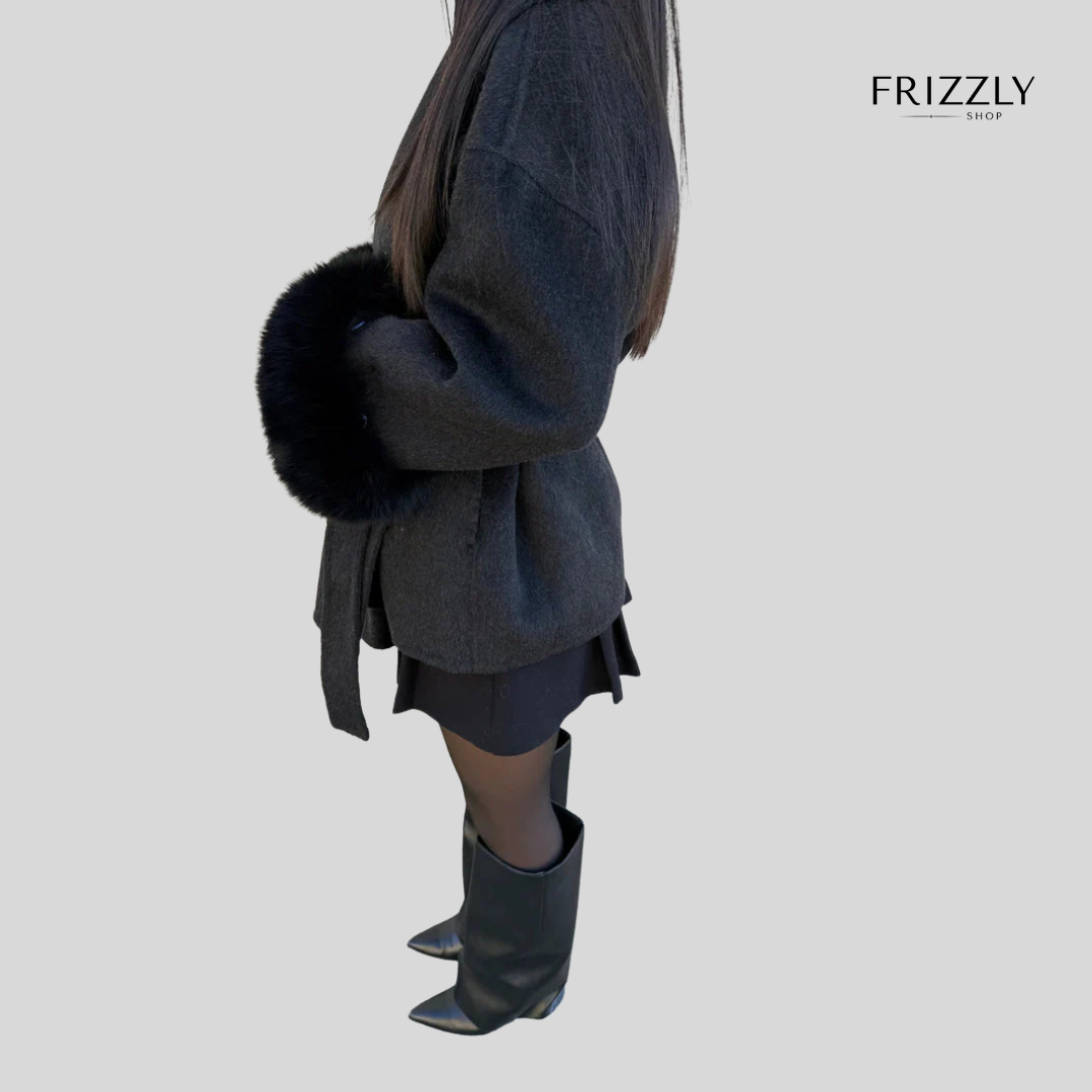 ELISABETTA™ - CAPPOTTO ELEGANTE IN LANA CON POLSINI IN ECO-PELLICCIA