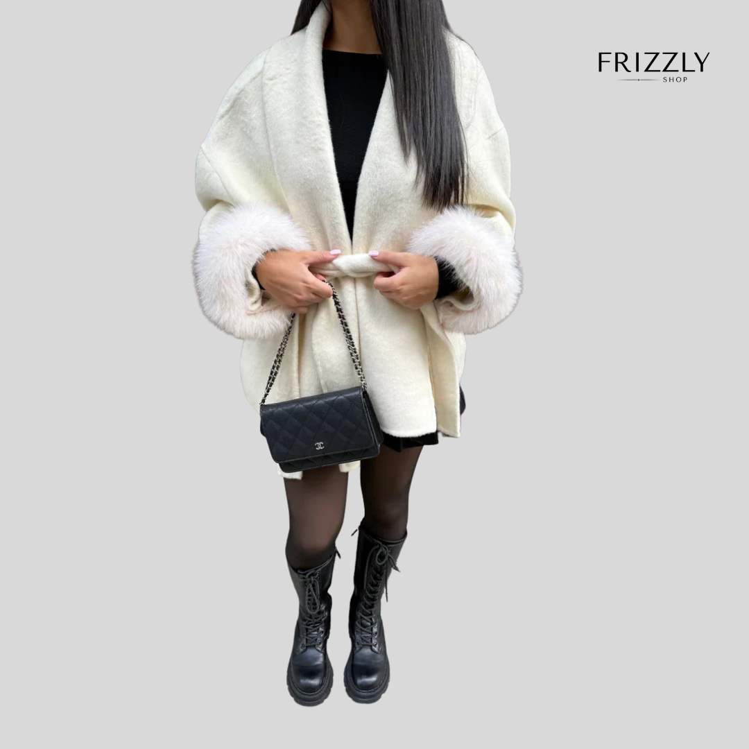 ELISABETTA™ - CAPPOTTO ELEGANTE IN LANA CON POLSINI IN ECO-PELLICCIA