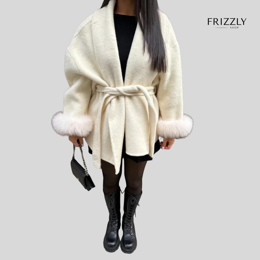 ELISABETTA™ - CAPPOTTO ELEGANTE IN LANA CON POLSINI IN ECO-PELLICCIA