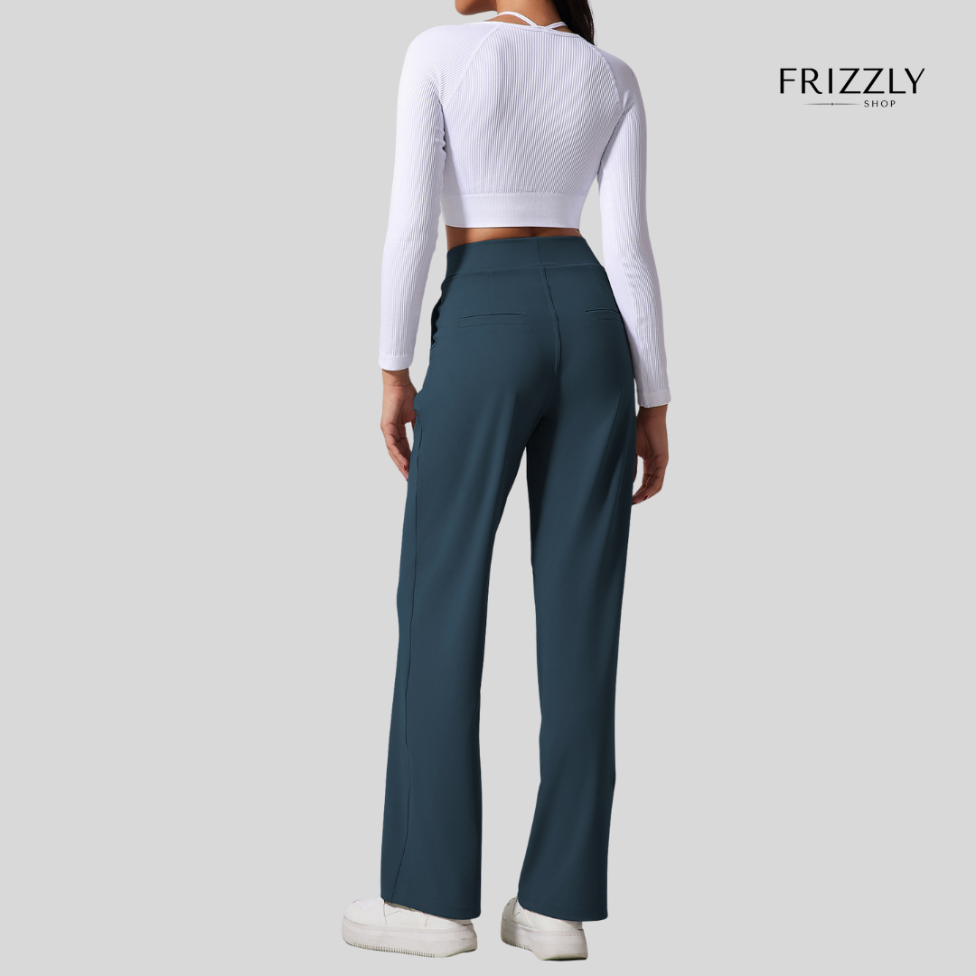 VITTORIA™ - PANTALONI ALTA VITA A GAMBA LARGA, COMODI PER YOGA, SPORT E UFFICIO