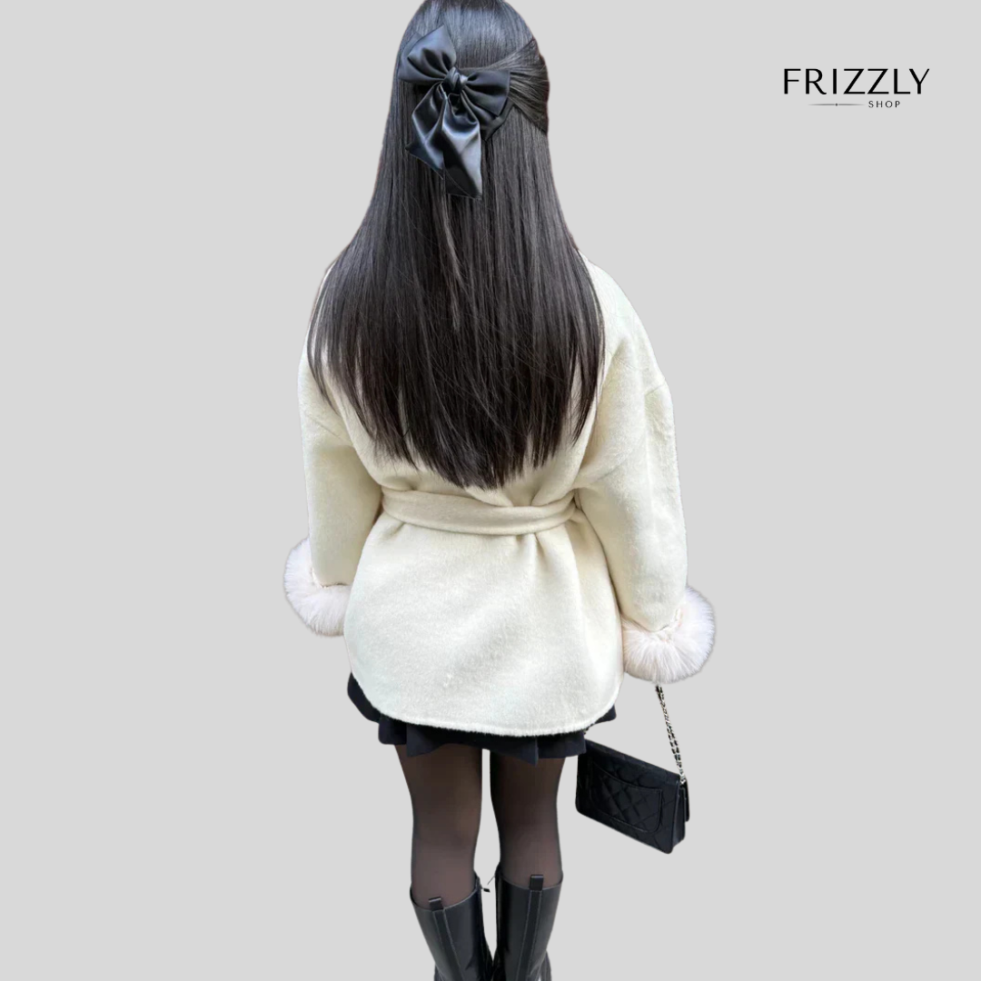 ELISABETTA™ - CAPPOTTO ELEGANTE IN LANA CON POLSINI IN ECO-PELLICCIA