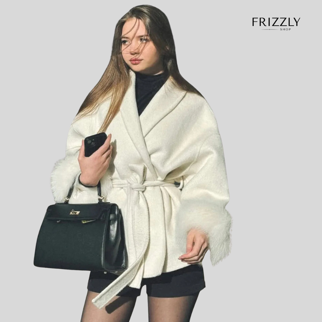 ELISABETTA™ - CAPPOTTO ELEGANTE IN LANA CON POLSINI IN ECO-PELLICCIA