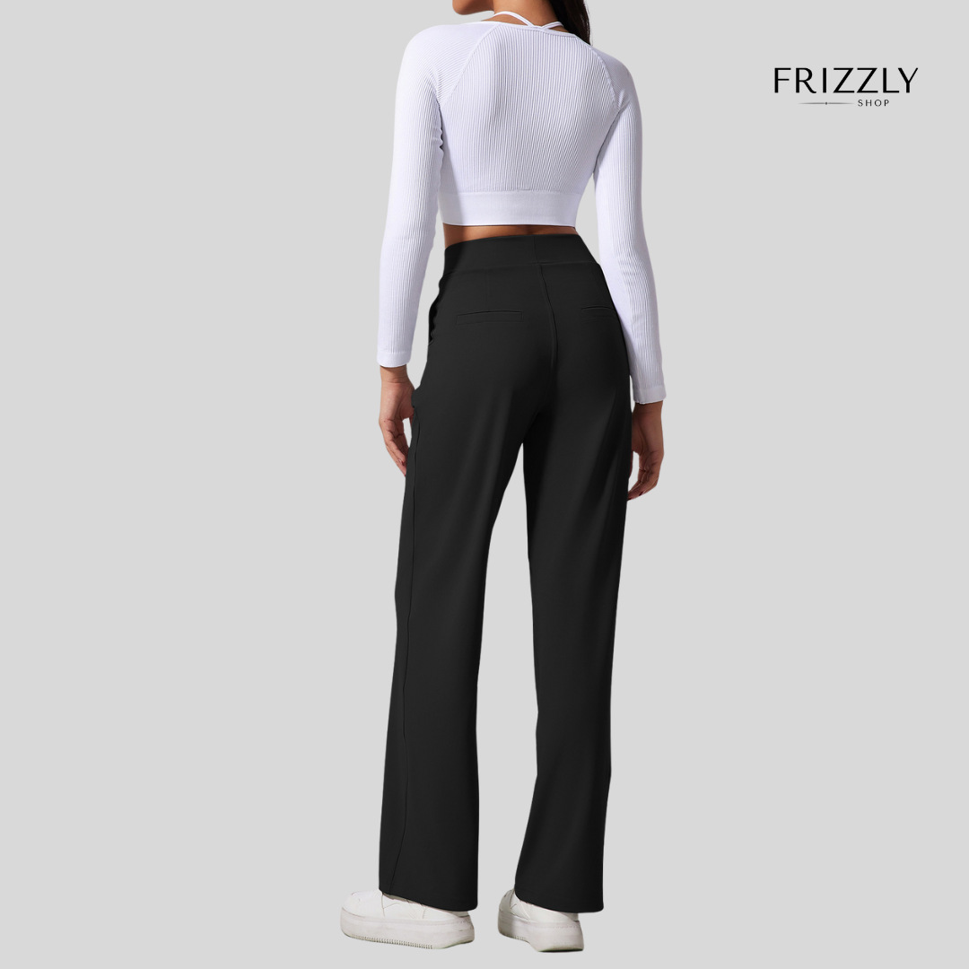 VITTORIA™ - PANTALONI ALTA VITA A GAMBA LARGA, COMODI PER YOGA, SPORT E UFFICIO