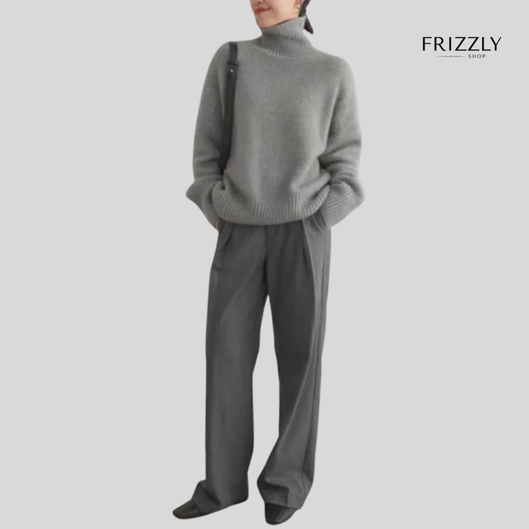 NICOLETTA™ - PULLOVER A COLLO ALTO IN CASHMERE