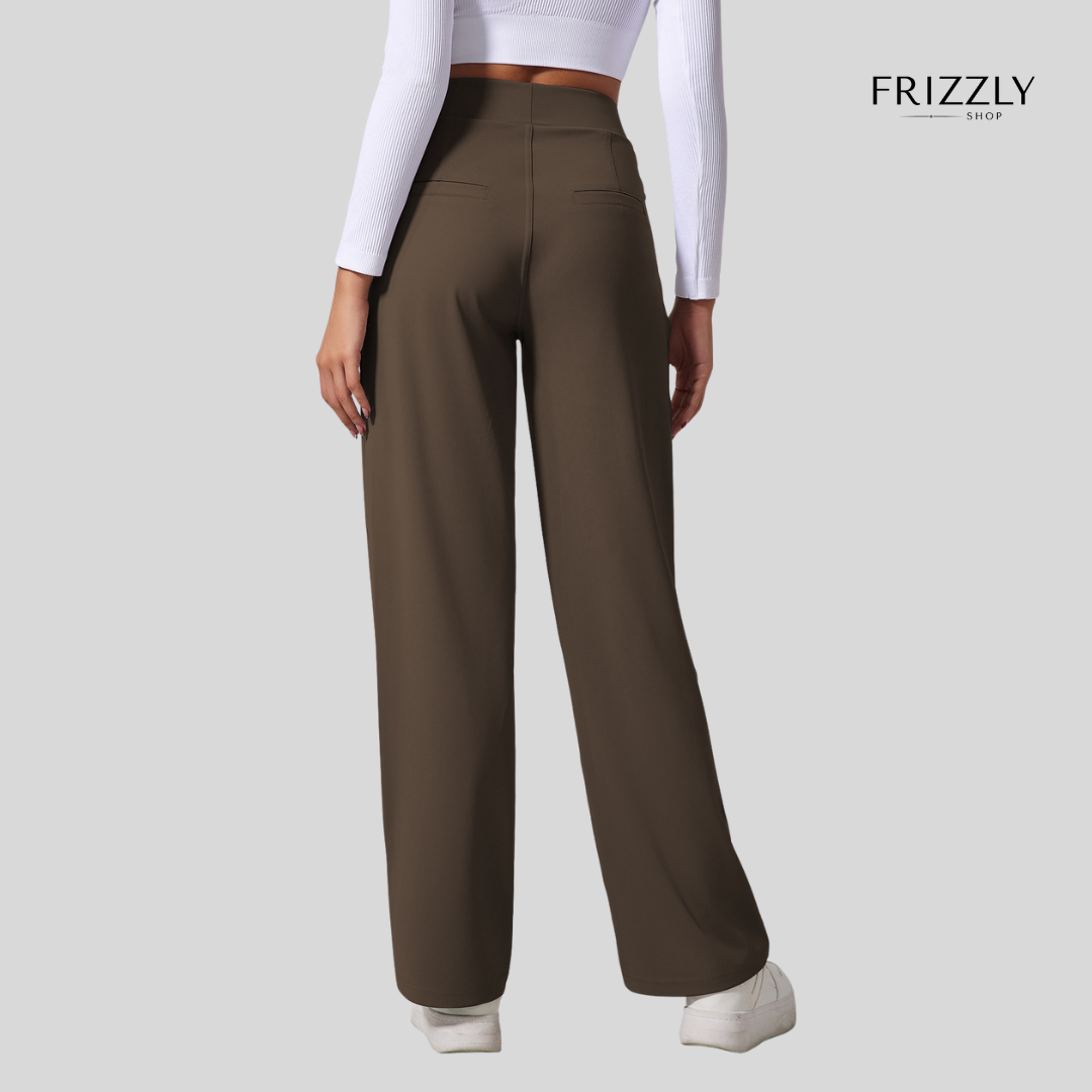 VITTORIA™ - PANTALONI ALTA VITA A GAMBA LARGA, COMODI PER YOGA, SPORT E UFFICIO