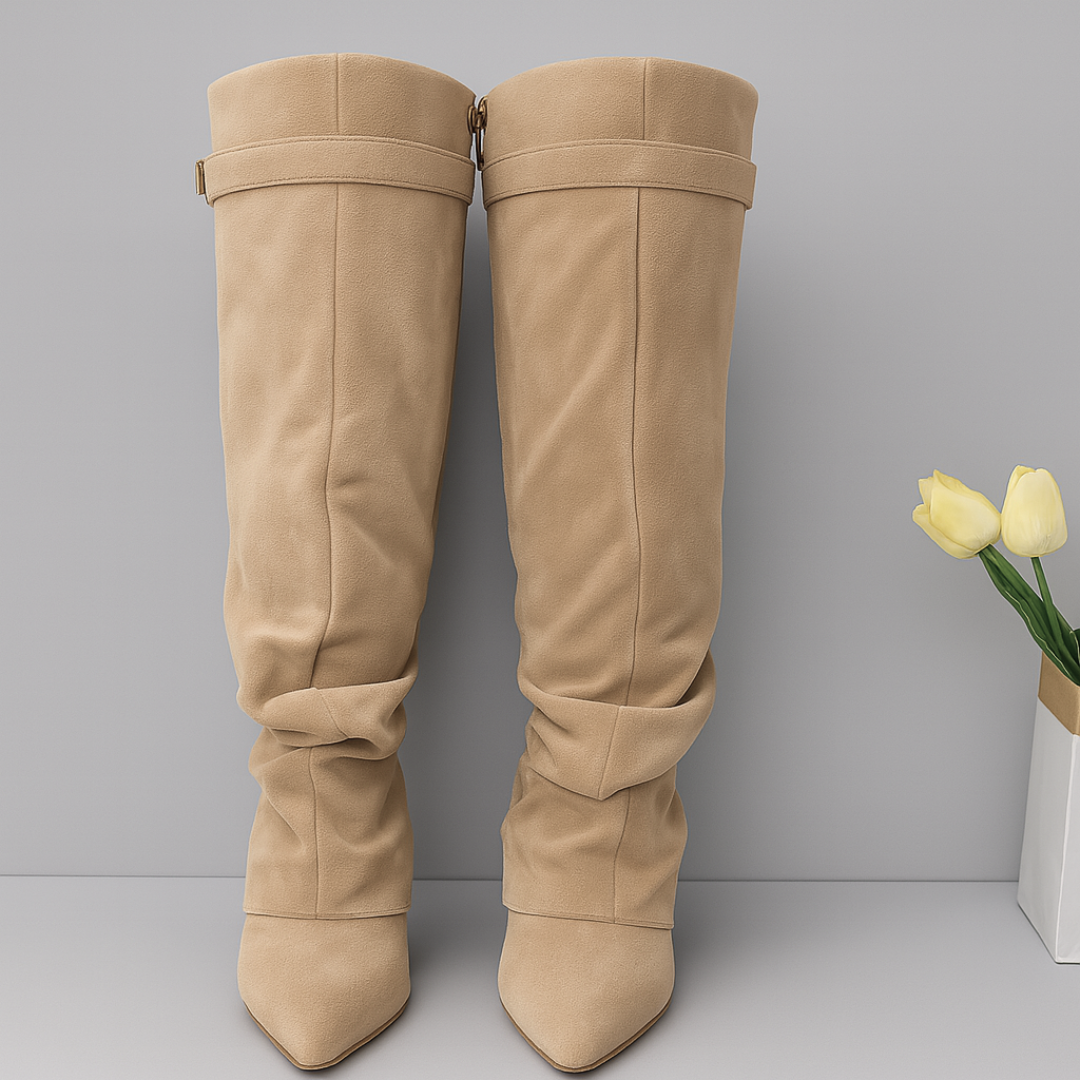 KIM™ — METAL BUCKLE KNEE-HIGH BOOTS