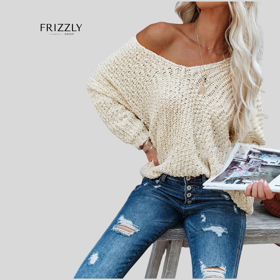 DONATELLA™ - TOP MAGLIA DONNA LEGGERA CON SPALLE SCOPERTE