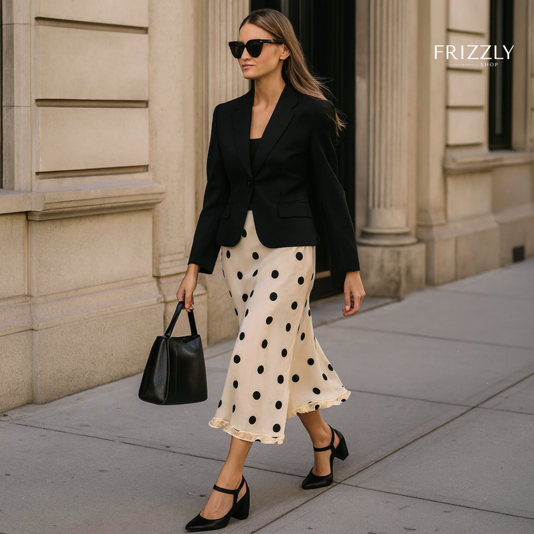 Ashley™ - Polka Dot Midi Skirt