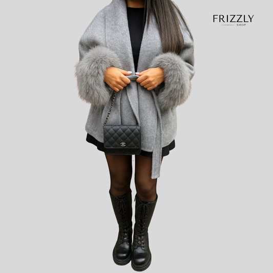 ELISABETTA™ - CAPPOTTO ELEGANTE IN LANA CON POLSINI IN ECO-PELLICCIA