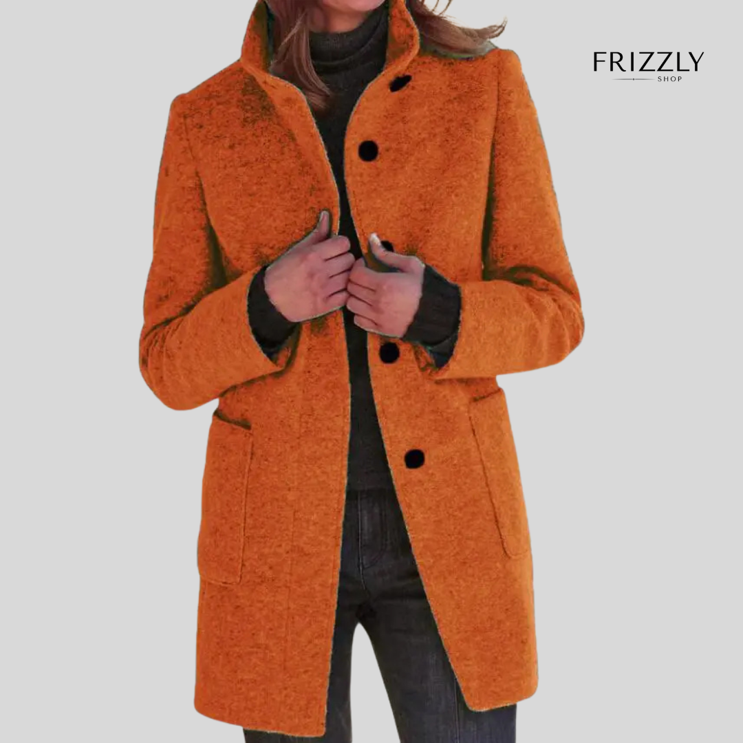 ELMA™ - CAPPOTTO DA DONNA RETRÒ CON BOTTONI E COLLETTO RIALZATO