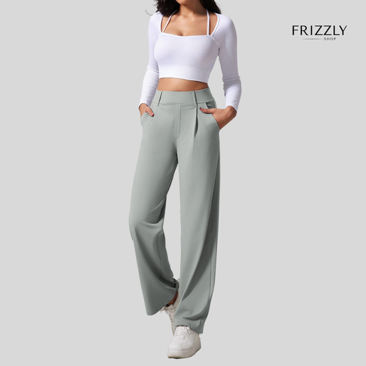 VITTORIA™ - PANTALONI ALTA VITA A GAMBA LARGA, COMODI PER YOGA, SPORT E UFFICIO