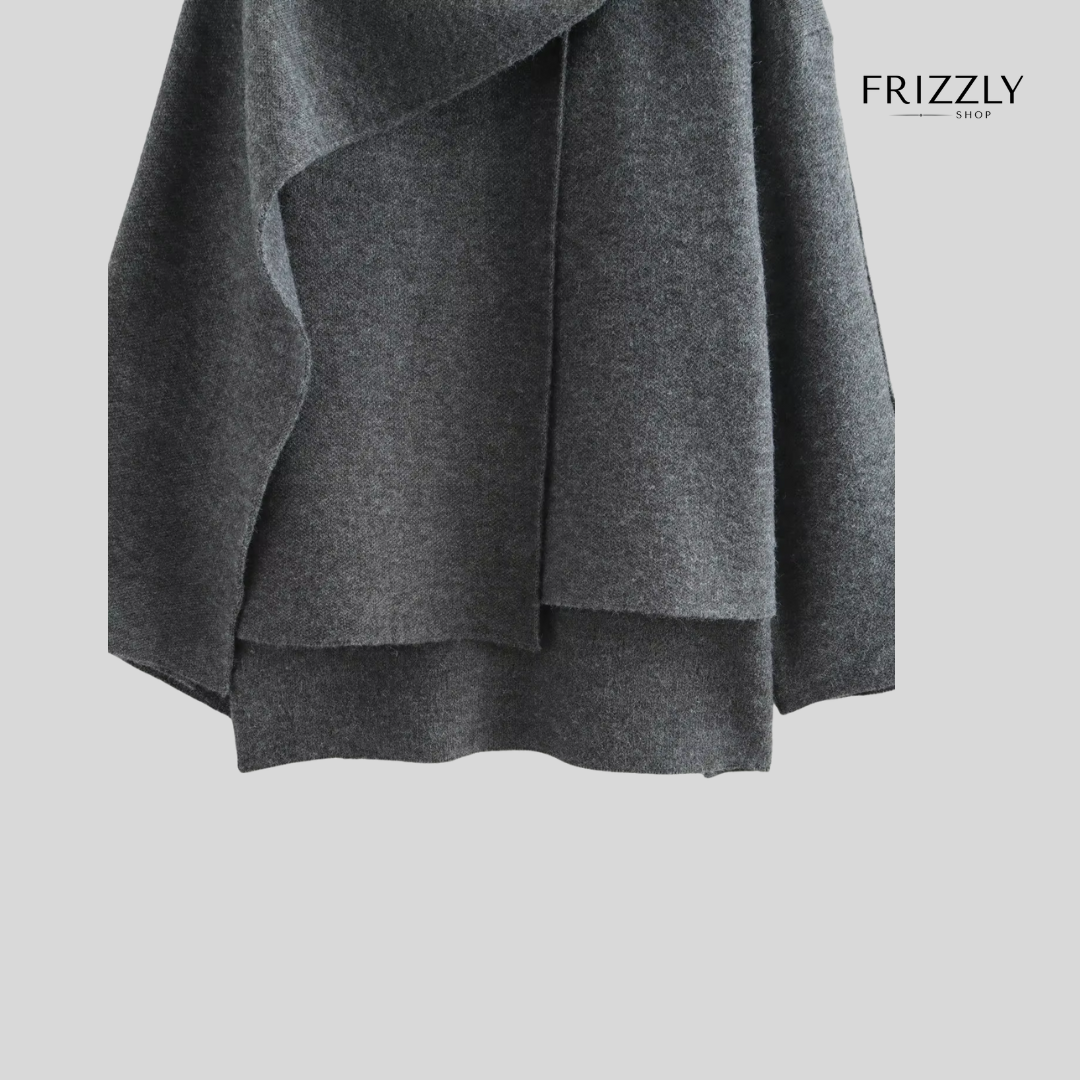 ORNELLA™ - PONCHO DONNA ELEGANTE INVERNALE – LAVORATO A MAGLIA CON COLLETTO