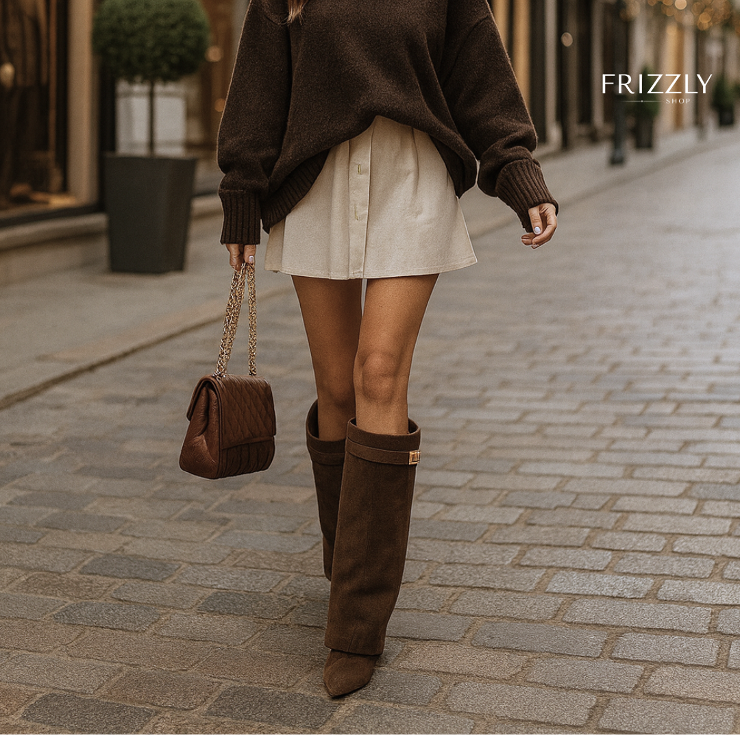 KIM™ — METAL BUCKLE KNEE-HIGH BOOTS