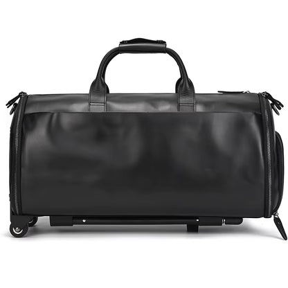URBANIA™ - Borsone trolley da viaggio in vera pelle